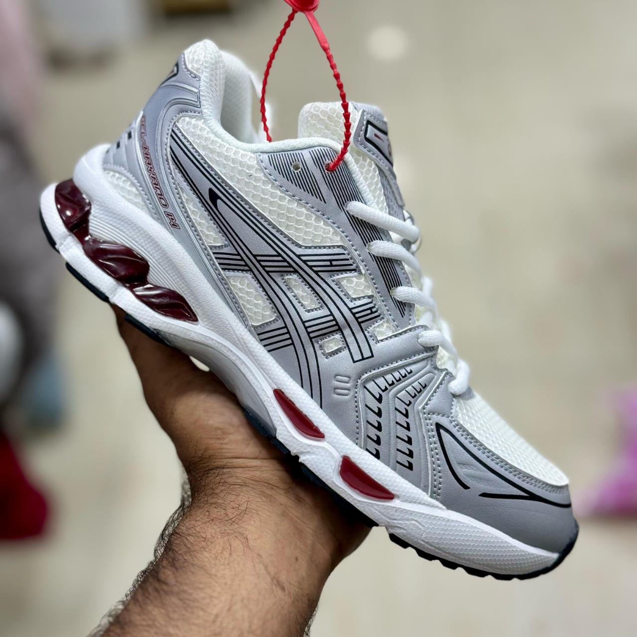 GelStride X1 – Retro Silver Running Sneakers